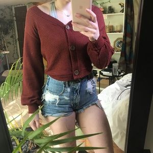 Derek Heart cropped sweater